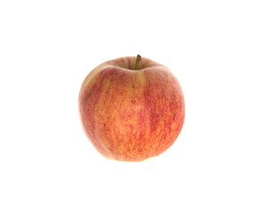 Red apple fruit on white background
