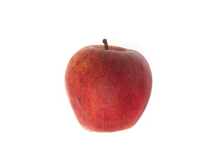 Red apple fruit on white background
