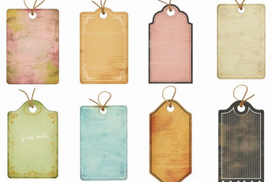 Collection of Garden Labels and Markers in Various Shapes and Colors
