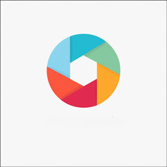 base de logo ovale color&eacute; en ia spirale et r&eacute;ussite entreprise