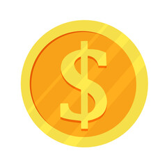 Gold Coin, Dollar Illustration