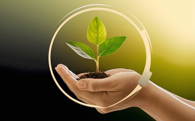 plant in hand