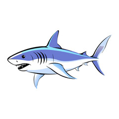 Obraz premium sleek gray shark with a distinctive dorsal fin.