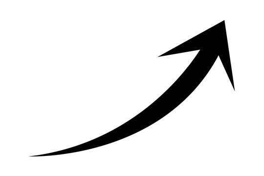 black curved arrow graph png file type for your apps, website, web, UI, logo, designs