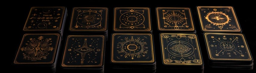 Obraz premium A collection of ornate, metallic boxes arranged in rows.