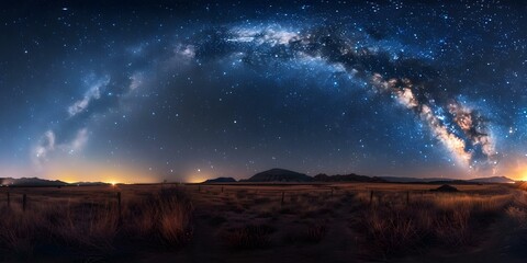 Starry night sky featuring Milky Way and distinct constellations. Concept Astrophotography, Milky Way, Night Sky, Constellations, Starry Night