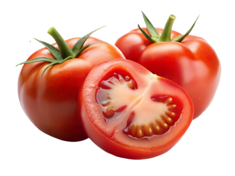 tomatoes isolated on transparent background