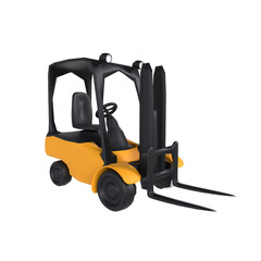 Fototapeta premium forklift truck isolated on transparent