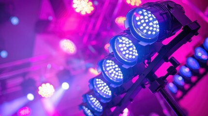 Fototapeta premium Colorful Stage Lights in Concert. Generative ai.