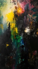 Naklejka premium Colorful abstract artwork featuring brushstrokes and texture, evoking emotions and adding a touch of modern art to any design