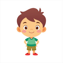 happy smiling child vector Flamingo