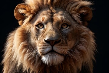 Fototapeta premium portrait of a formidable tiger, isolated on a black background