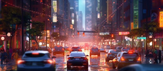 Rainy Evening in the City