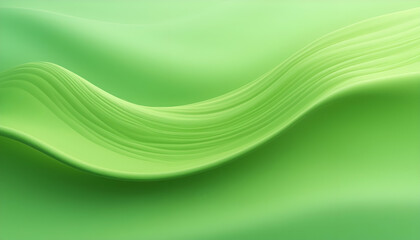 Abstract Green Wave Shape Background