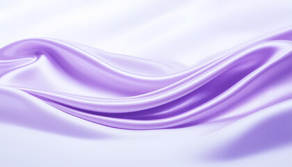 Purple Satin Fabric Draped in Soft Waves