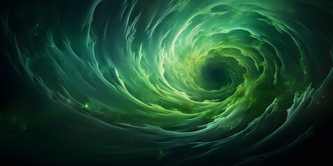 Abstract Green Light Streaks Energy and Motion, High-speed green light burst, abstract representation of motion and energy