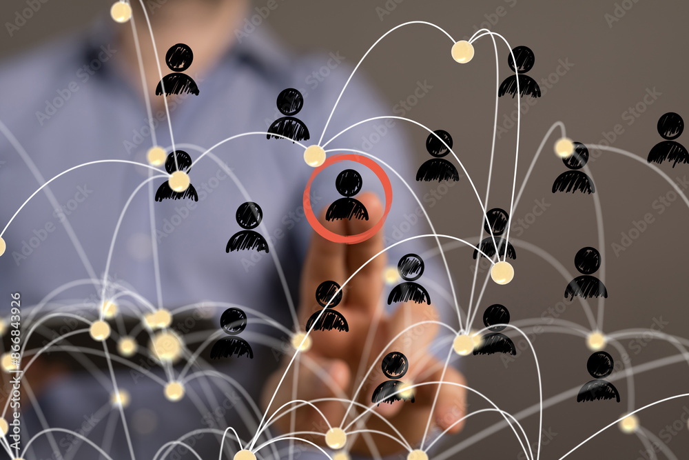 Poster conference digital network and data concept 3d