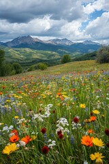 Fototapeta premium Wildflower Meadow in the Rocky Mountains