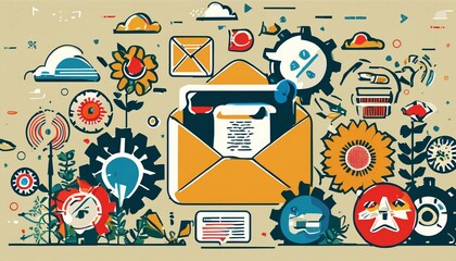 Engaging Email Marketing for Boosting Website Visibility - Concept Art