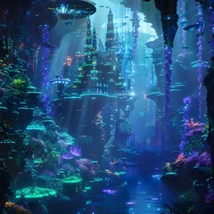 Obraz premium Glowing Coral Castle