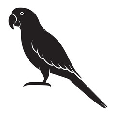 Parrot Vector Silhouette illustration, Parrot silhouette vector Art,Icons, and Graphics 