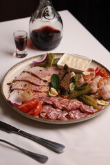 Restaurant menu food wine drink specials meat fish carpaccio sashimi delicious soup sauce 