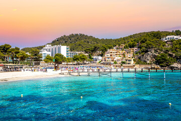 Fototapeta premium Playa de Camp de Mar, Andratx, Mallorca, Spanien 