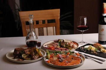 Restaurant menu food wine drink specials meat fish carpaccio sashimi delicious soup sauce 