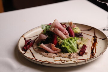 Restaurant menu food wine drink specials meat fish carpaccio sashimi delicious soup sauce 