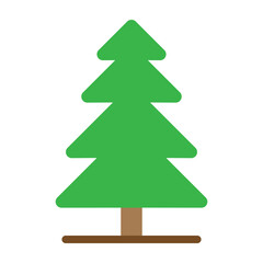 pine Vector Flat Icon Design