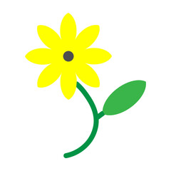 flower Vector Flat Icon Design