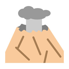 volcano Vector Flat Icon Design