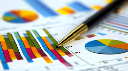 Fototapeta premium Dynamic business environment focused on marketing strategies and customer engagement emphasizing market analysis and profitability