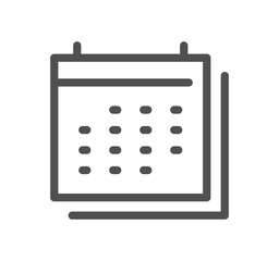 Calendar related icon outline and linear vector.	
