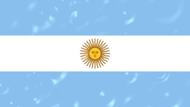 Rain Drops for Argentina Flag Animation