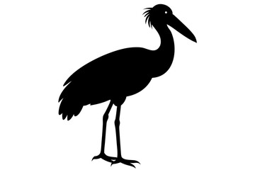 Obraz premium Shoebill silhouette vector, Shoebill Bird