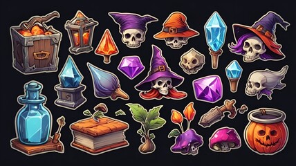  spooky and whimsical world of Halloween with our delightful Halloween Icon Sticker Collection