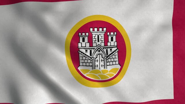 Flag of Bergen, Norway sign
