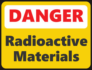 Obraz premium Danger Radioactive Materials safety signage in vector illustration 