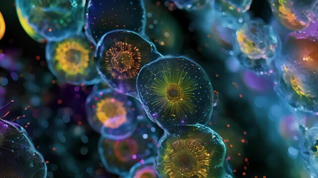 A comparative animation showing the varying patterns and levels of histone modifications in different cell types emphasizing their role in regulating cellspecific gene expression.