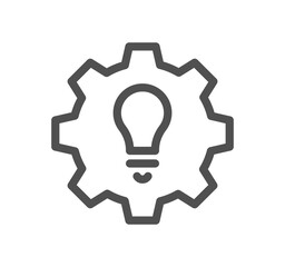 Artificial intelligence related icon outline and linear vector.	
