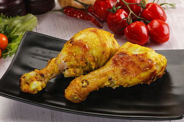 Roasted Chicken leg drumsticks with curry sauce