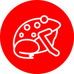 Toad Line White Circle Red