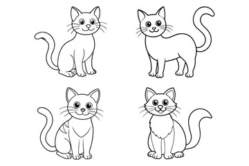 Fototapeta premium set of cats