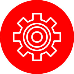 Configuration Vector Line White Circle Red