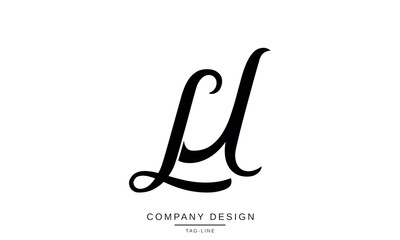 LU, UL Abstract Letters Logo Monogram Design Font Icon Vector Initials