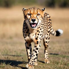 A cheetah portrait in illustration 