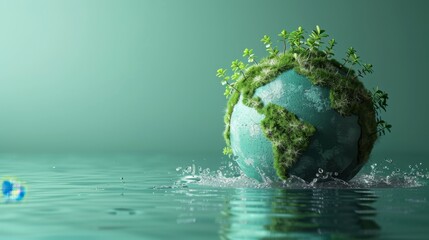 Fototapeta premium World water day graphic design background with copy space