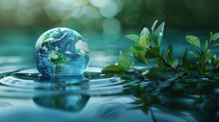 World water day graphic design background with copy space