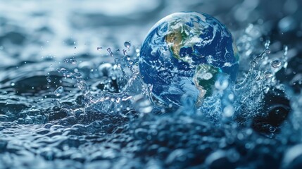 World water day graphic design background with copy space